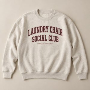 Laundry Chair Social Club Sweatshirt in Oatmeal — concept mockup